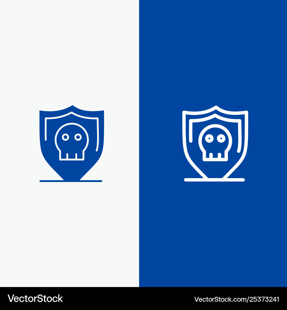 Shield security secure plain line and glyph solid Shield security secure plain line and glyph solid vector image