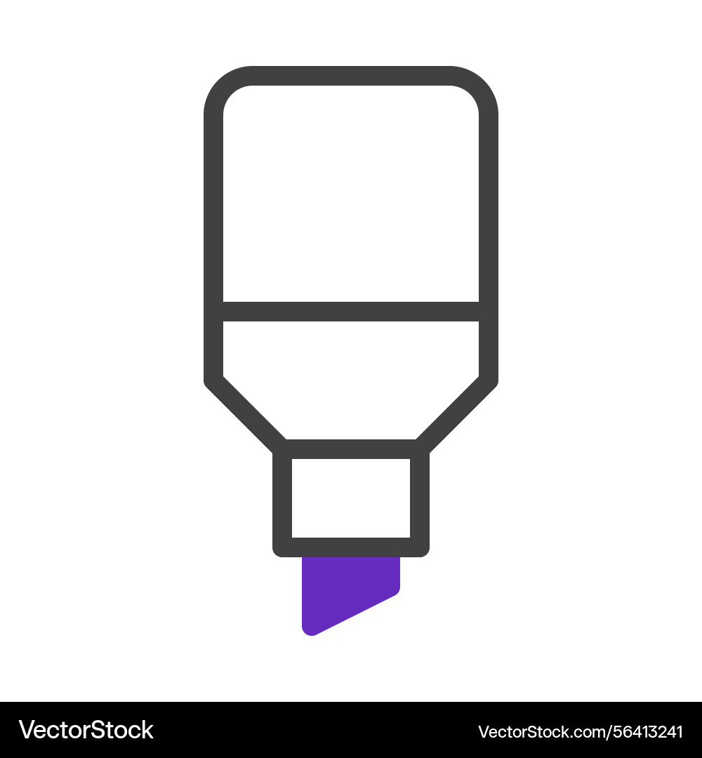 Simple line drawing a highlight marker for text vector image