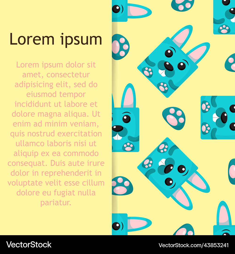 Squares rabbits seamless pattern background Squares rabbits seamless pattern background vector image