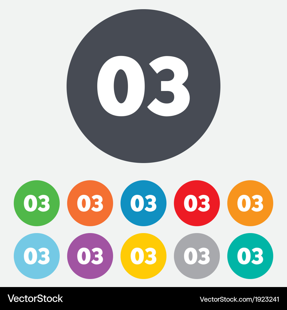 Third step sign loading process symbol Vector Image
