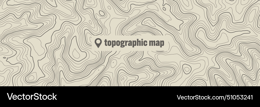 Topographic map with contour lines geographic Topographic map with contour lines geographic vector image