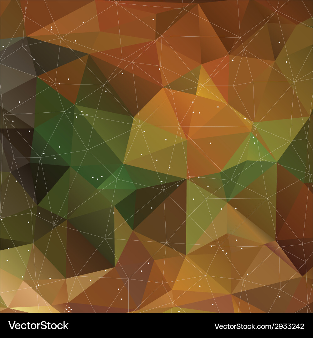 Autumn triangle pattern in dark colors background Vector Image