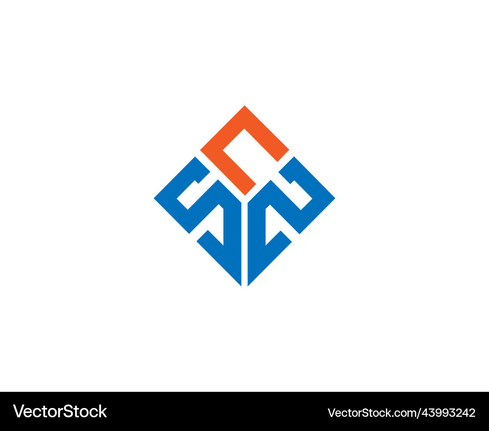 Css and scs initial logo design Vector Image