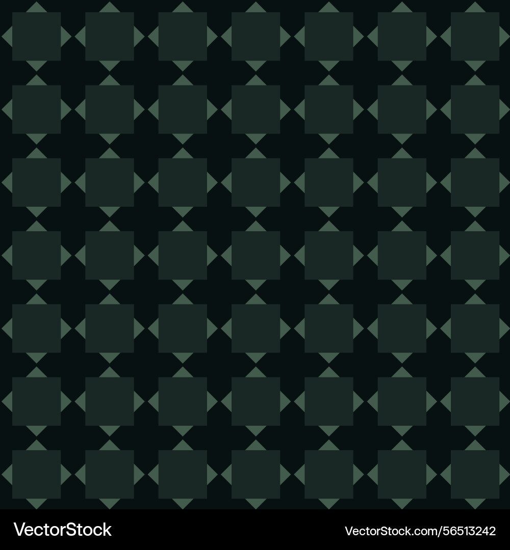 Dark geometric seamless pattern with square shapes Vector Image