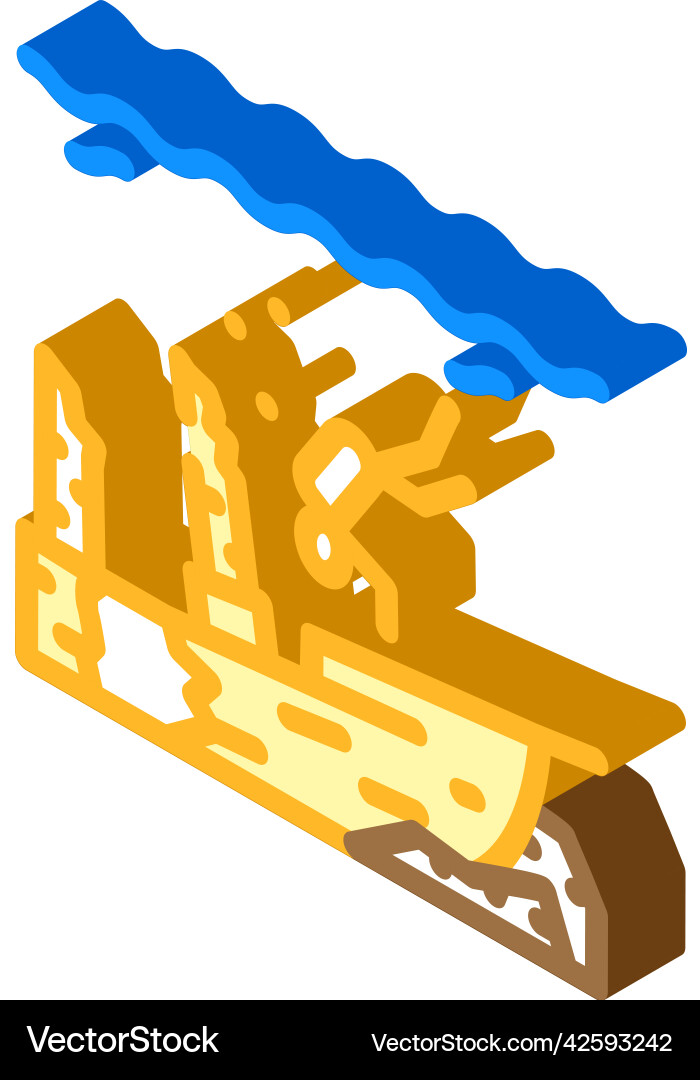 Dive course for sunken objects isometric icon Vector Image