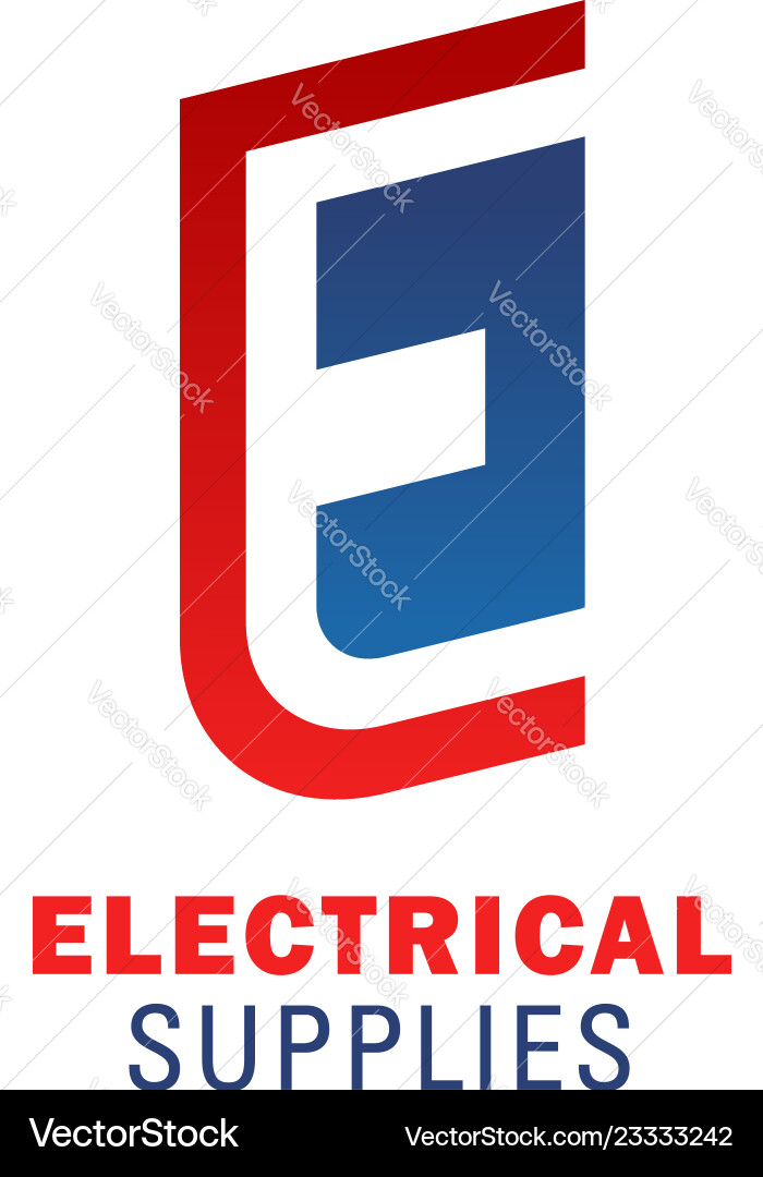 Electrical supplies letter e icon Electrical supplies letter e icon vector image