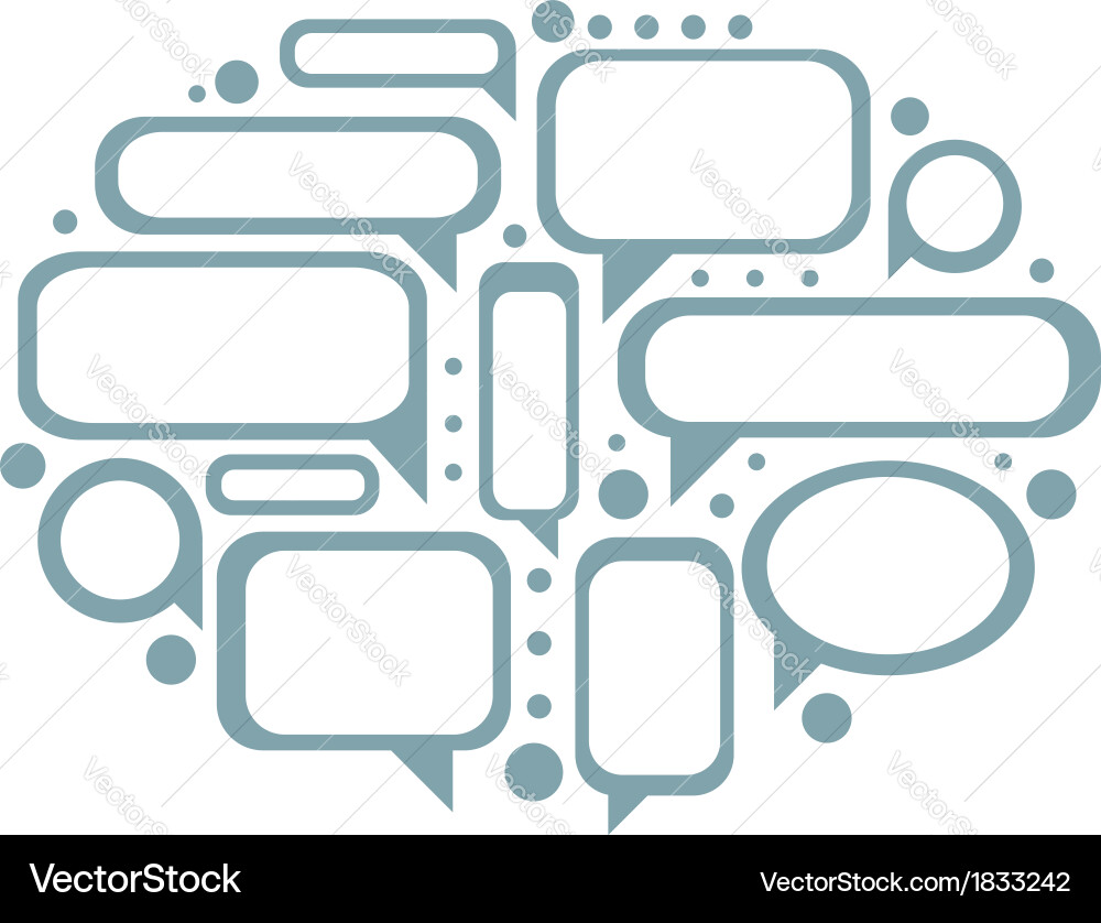 Frame Cloud with Text Space vector image