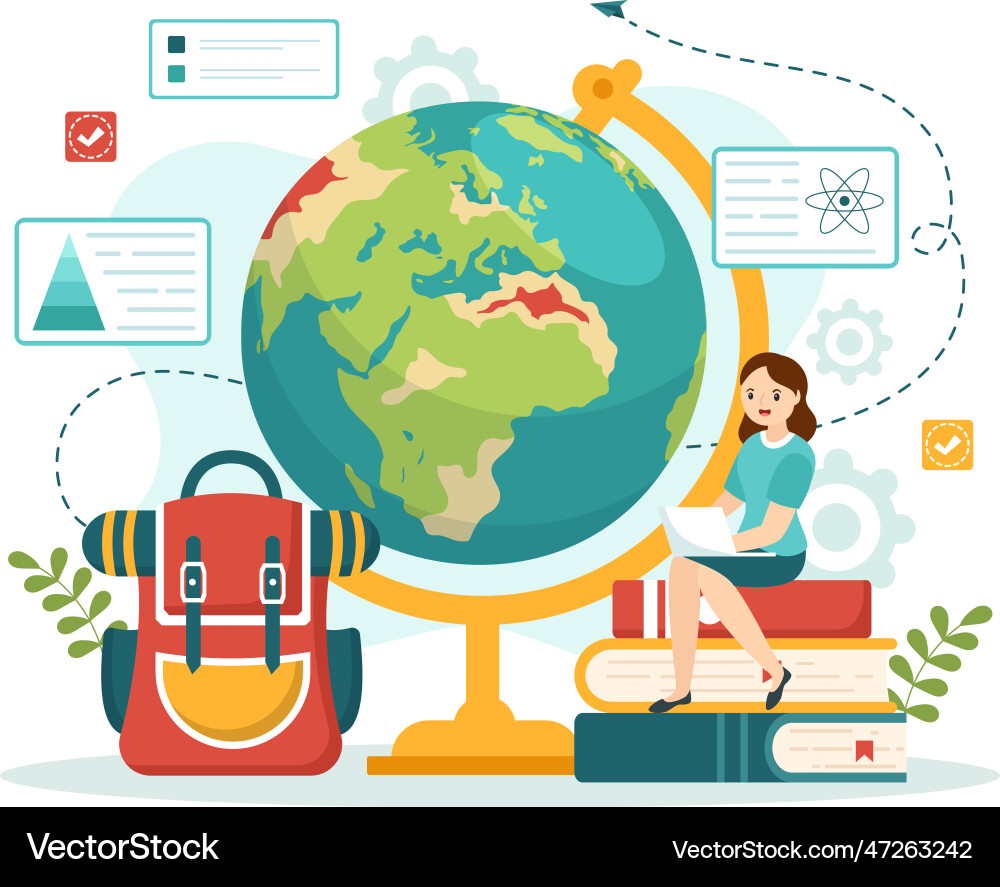 Geologist with soil analysis and features Geologist with soil analysis and features Vector Image