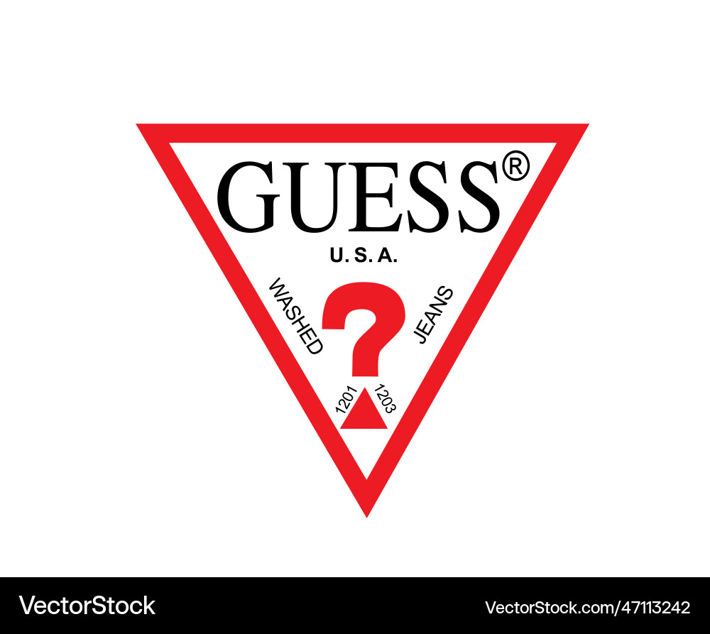 Guess brand logo symbol design clothes fashion Guess brand logo symbol design clothes fashion vector image