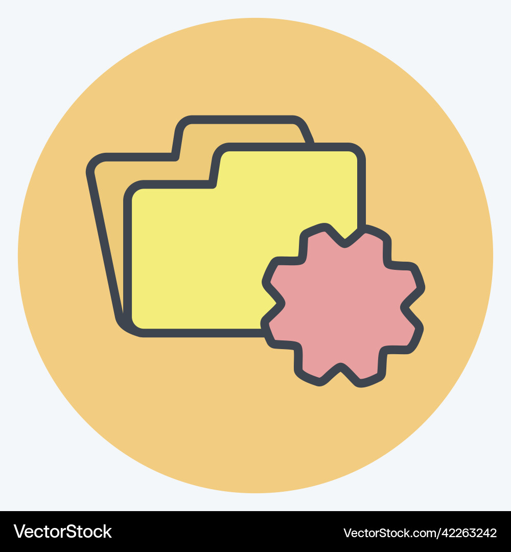 Icon folder settings suitable for programming Icon folder settings suitable for programming vector image