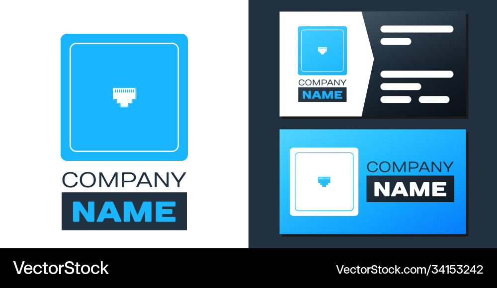 Logotype ethernet socket sign network port Logotype ethernet socket sign network port Vector Image
