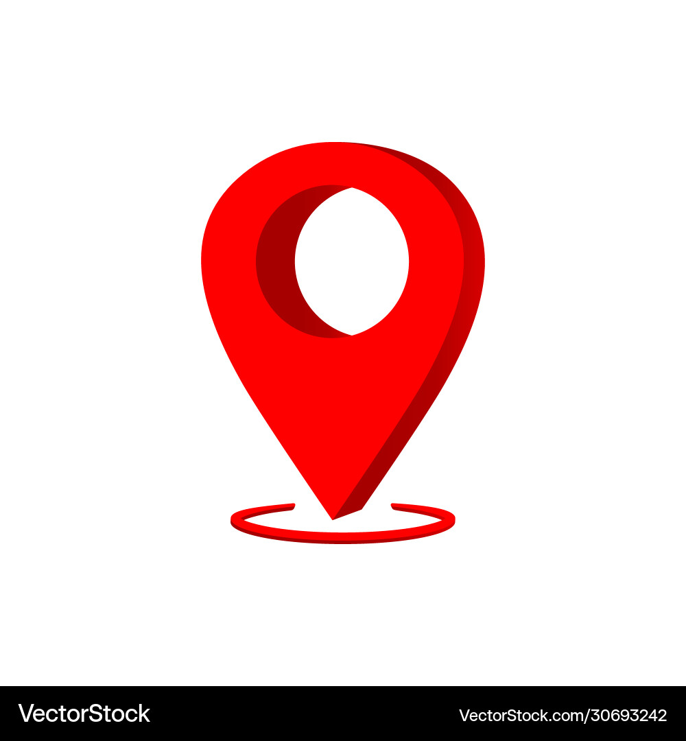 Map pointer geo pin location icon in black Map pointer geo pin location icon in black vector image