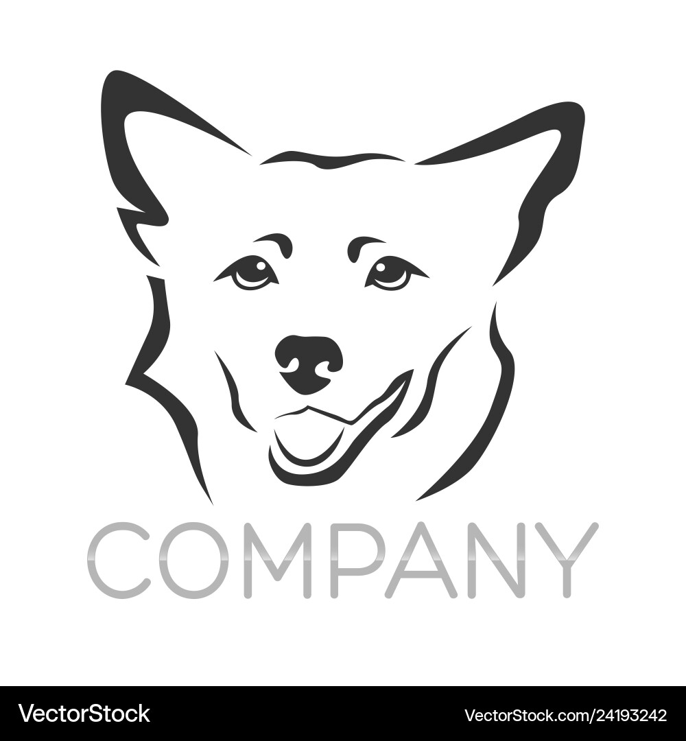 Modern Pet Dog Logo Vector Image