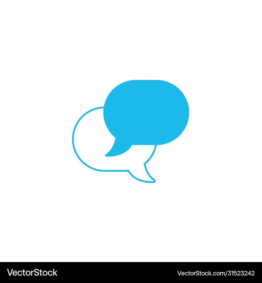 Speech chat bubbles communication icon dialog Speech chat bubbles communication icon dialog Vector Image