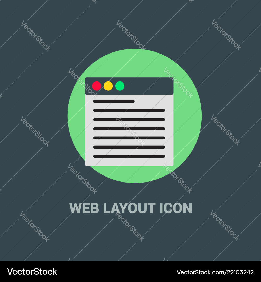 Web layout icon with creative design vector image