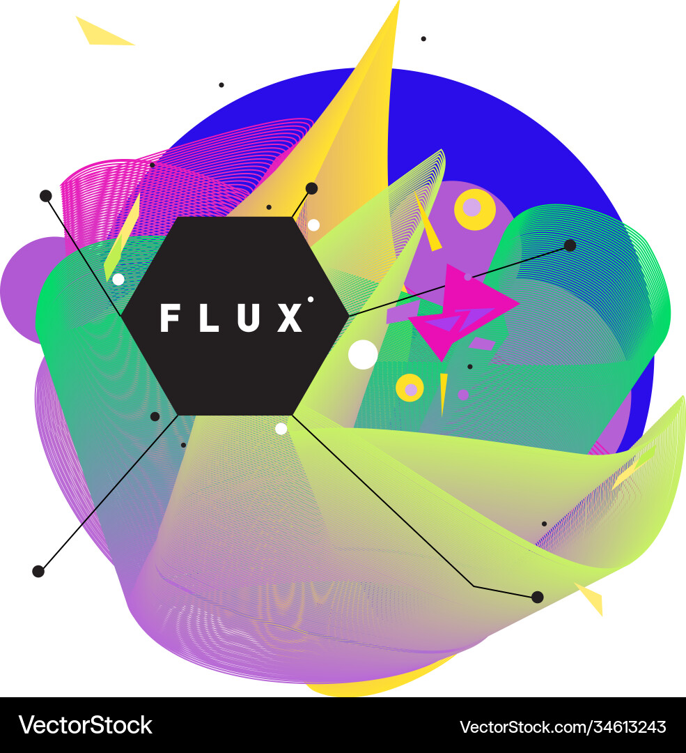 3d colorful wave background dynamic flux effect 3d colorful wave background dynamic flux effect Vector Image