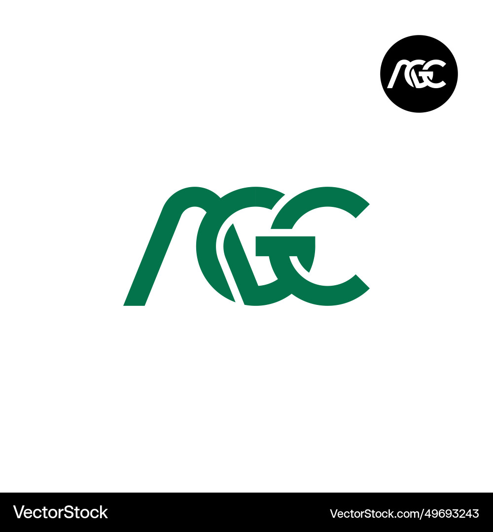AGC Monogram Logo - Minimalist Style Vector Image