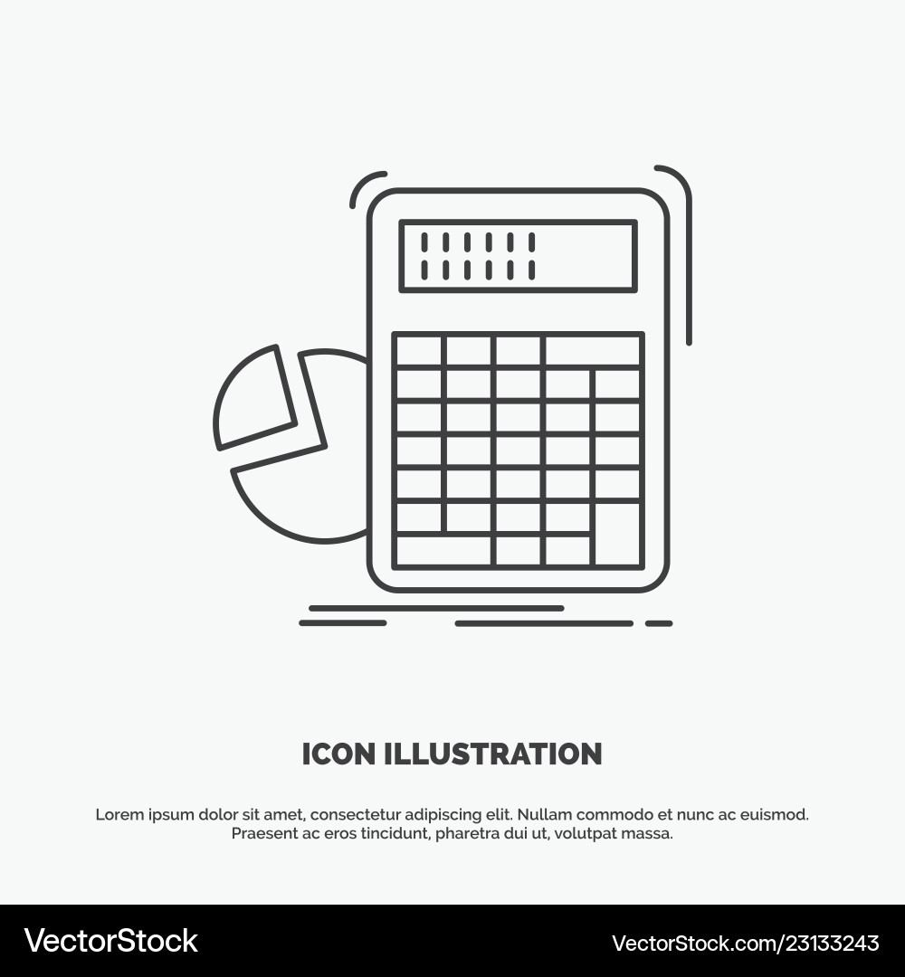 Calculator calculation math progress graph icon Vector Image
