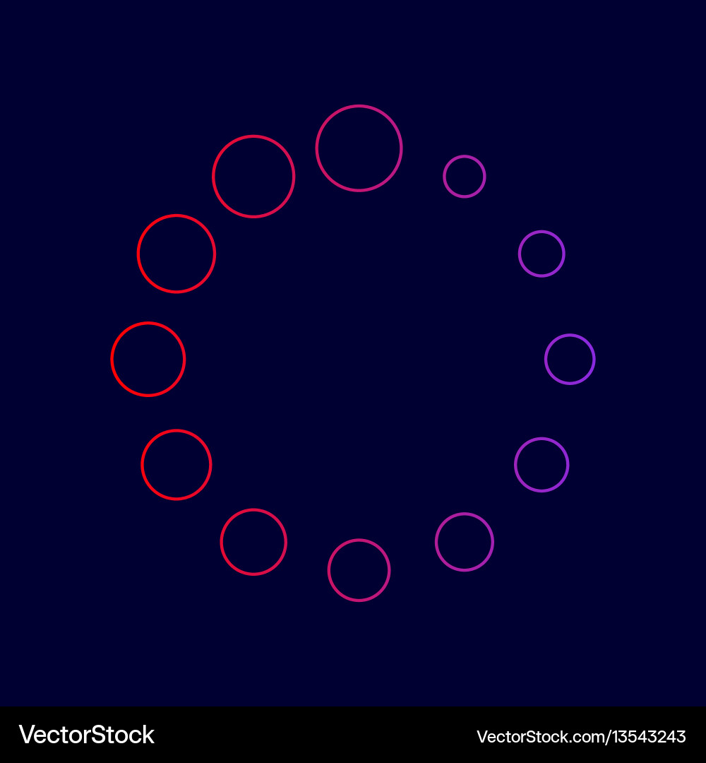 Circular loading sign line icon Vector Image
