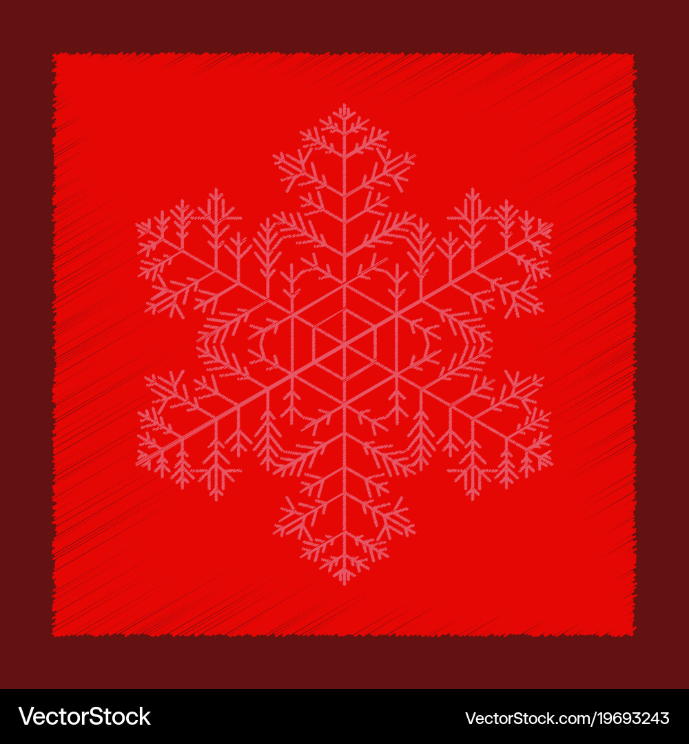 Flat shading style icon snowflake Vector Image