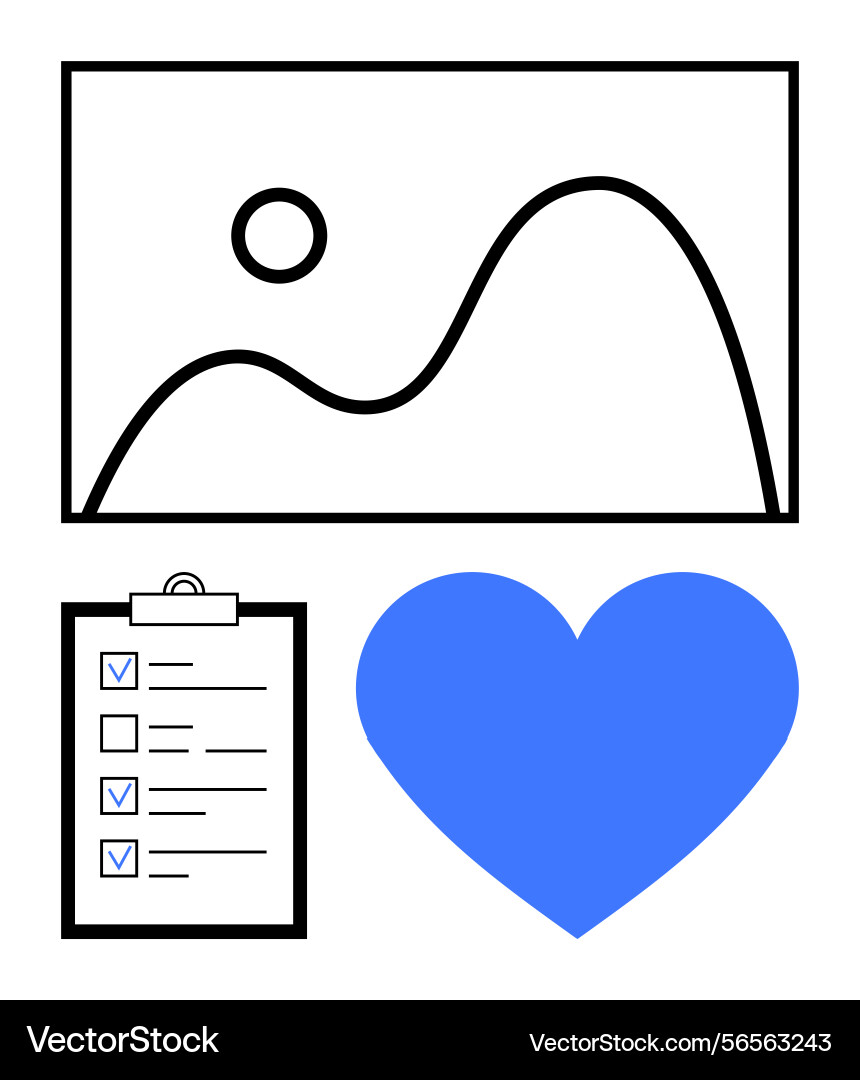 Health and goal tracking with chart visualization Health and goal tracking with chart visualization vector image
