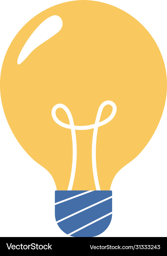 Isolated Light Bulb Icon Royalty Free Vector Image