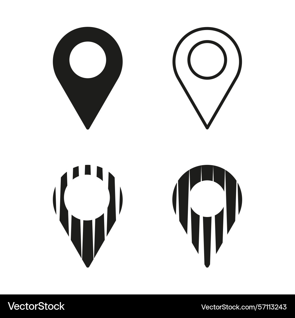 Location pin icons map pointer symbols gps marker Location pin icons map pointer symbols gps marker vector image