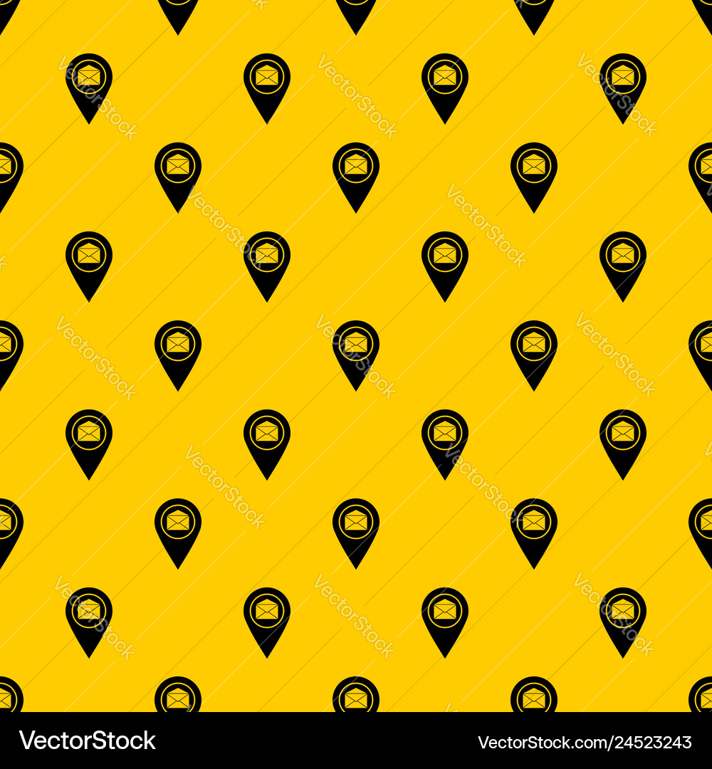 Marker location with envelope sign pattern Vector Image
