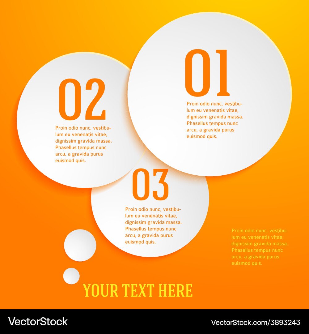 Page template presentation steps option circle Vector Image