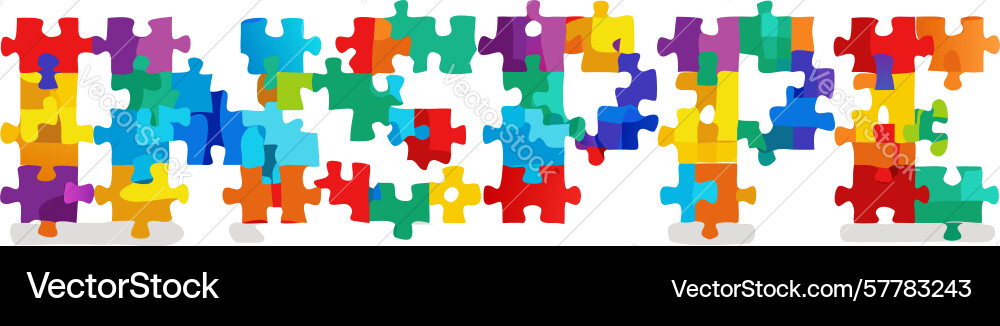 Seamless pattern of colorful interlocking puzzle Vector Image