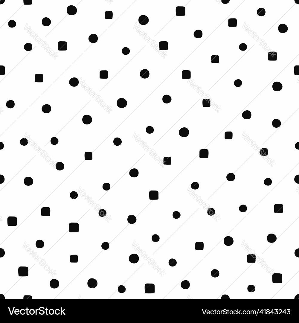 Seamless pattern with circles and squares drawn Seamless pattern with circles and squares drawn vector image