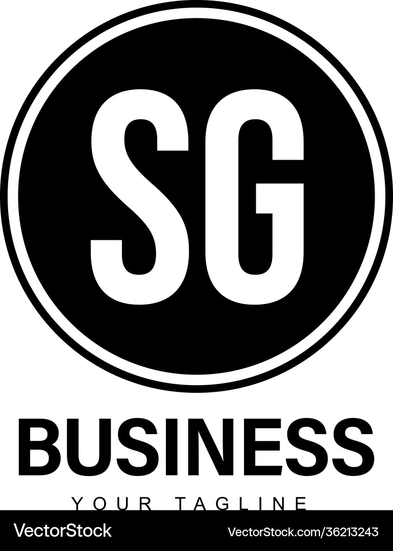 Sg initial a logo design with abstract style Sg initial a logo design with abstract style Vector Image