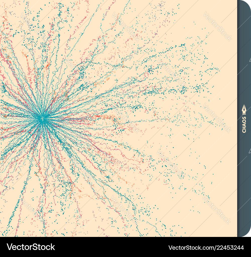 Array with dynamic particles 3d Array with dynamic particles 3d vector image