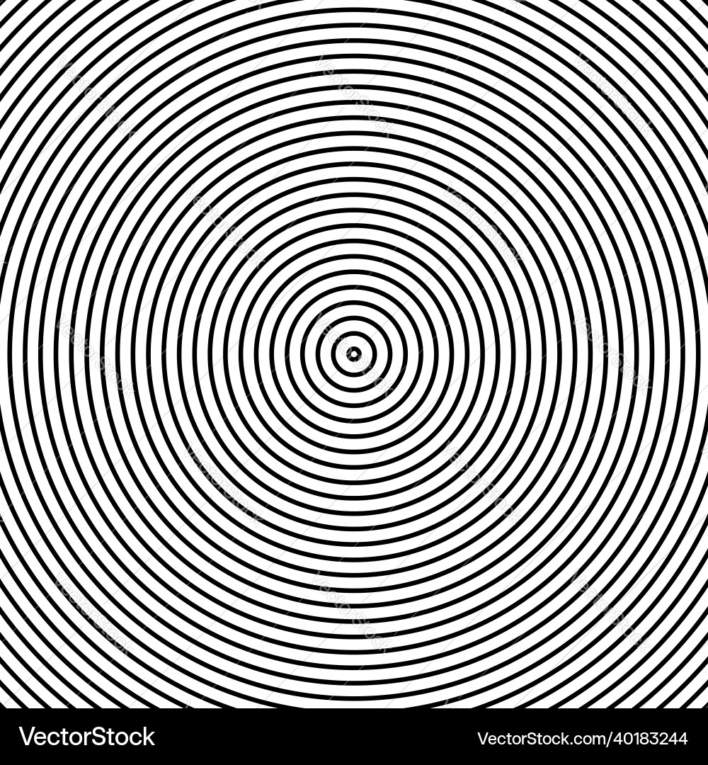 Concentric rings pattern abstract circle textured vector image