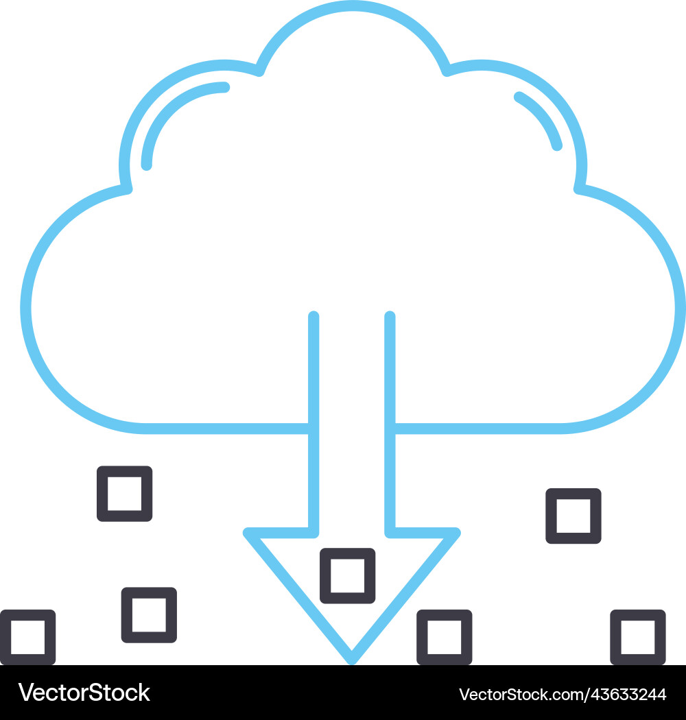 Data mining line icon outline symbol Data mining line icon outline symbol vector image