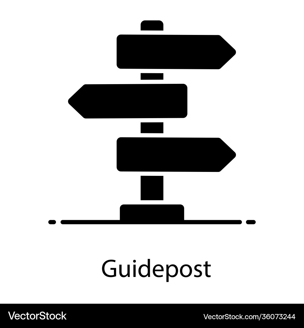 Guidepost vector image
