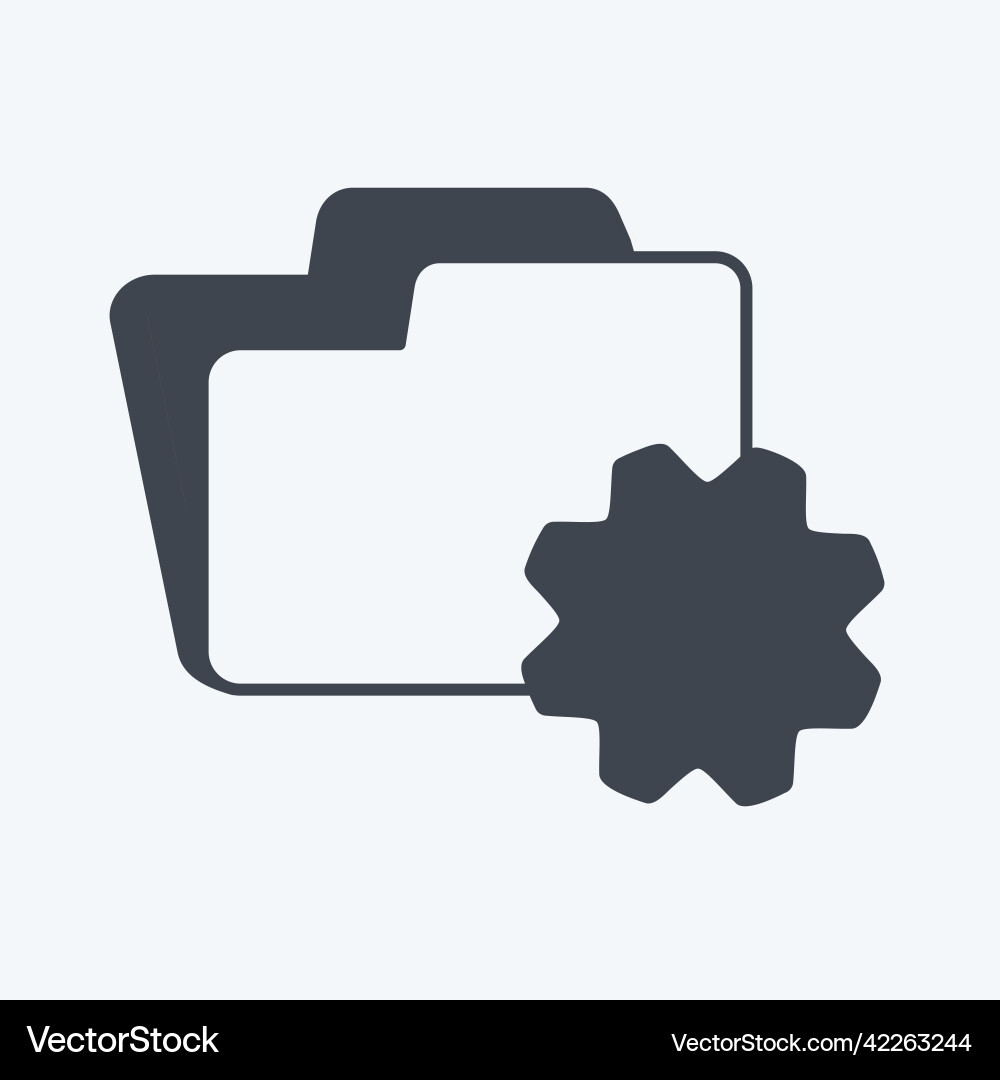 Icon folder settings suitable for programming Icon folder settings suitable for programming vector image