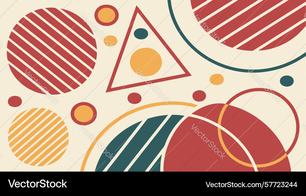 Minimalist abstract geometric circles pattern vector image