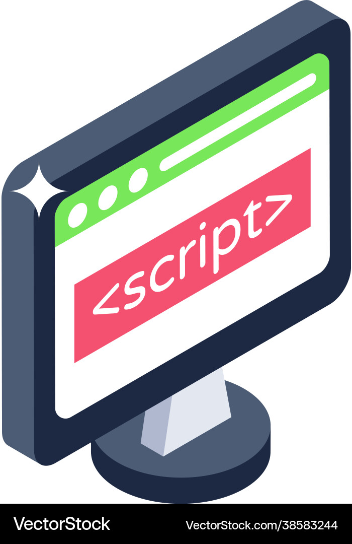 Script window Vector Image