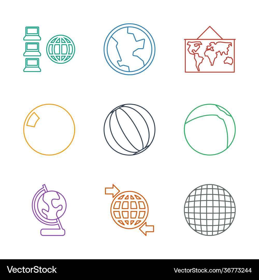 Sphere icons (36773244) – Free Vector | VectorStock