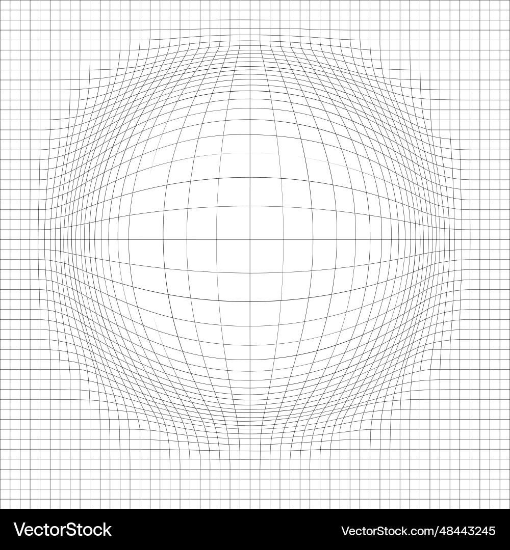 Abstract 3d wireframe circle wave on grid Abstract 3d wireframe circle wave on grid Vector Image