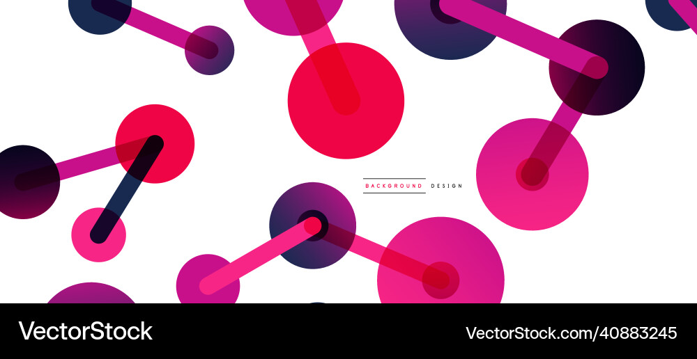 Abstract background round dots connected by lines Vector Image