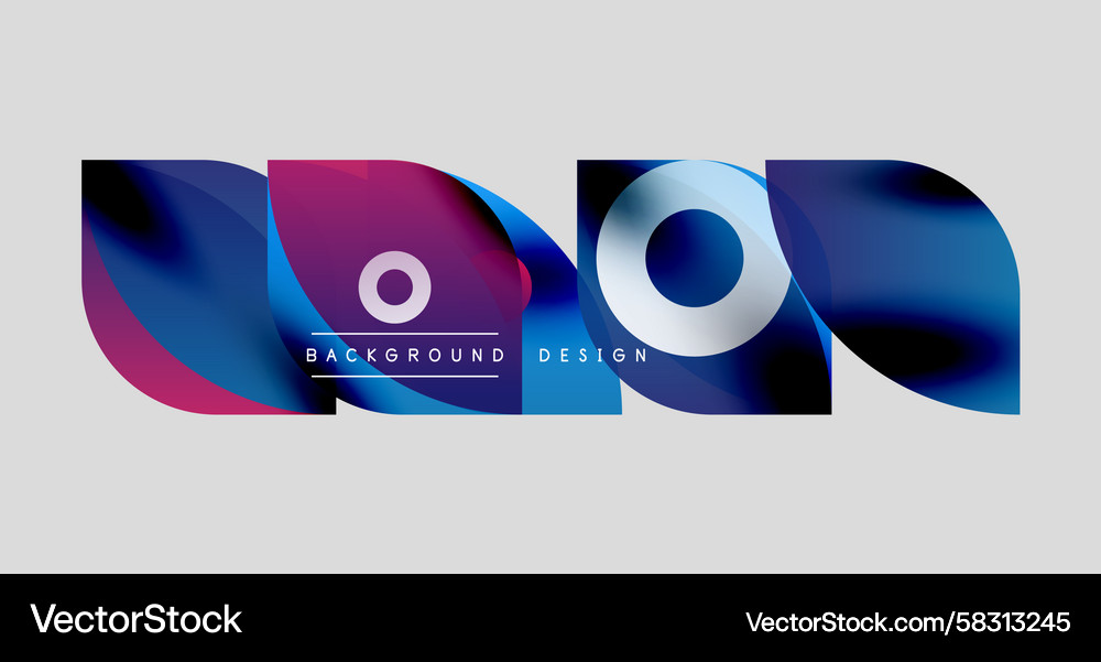 Abstract colorful ribbons overlap creating Vector Image