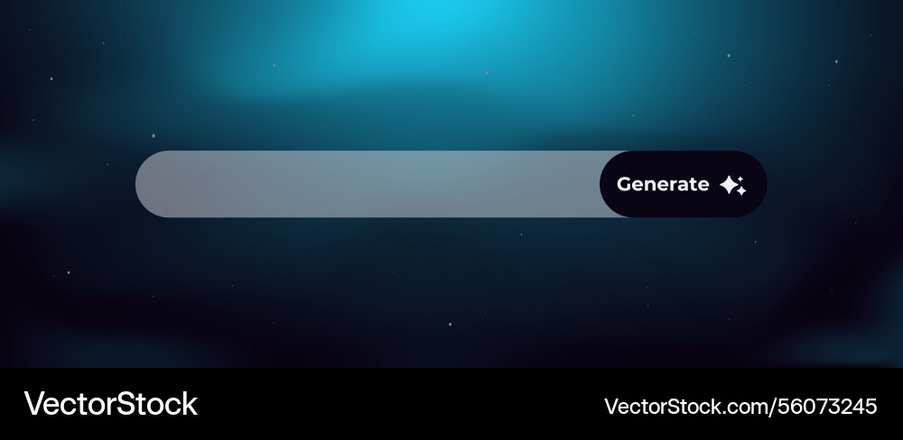 Ai interface search bar with generate button Vector Image