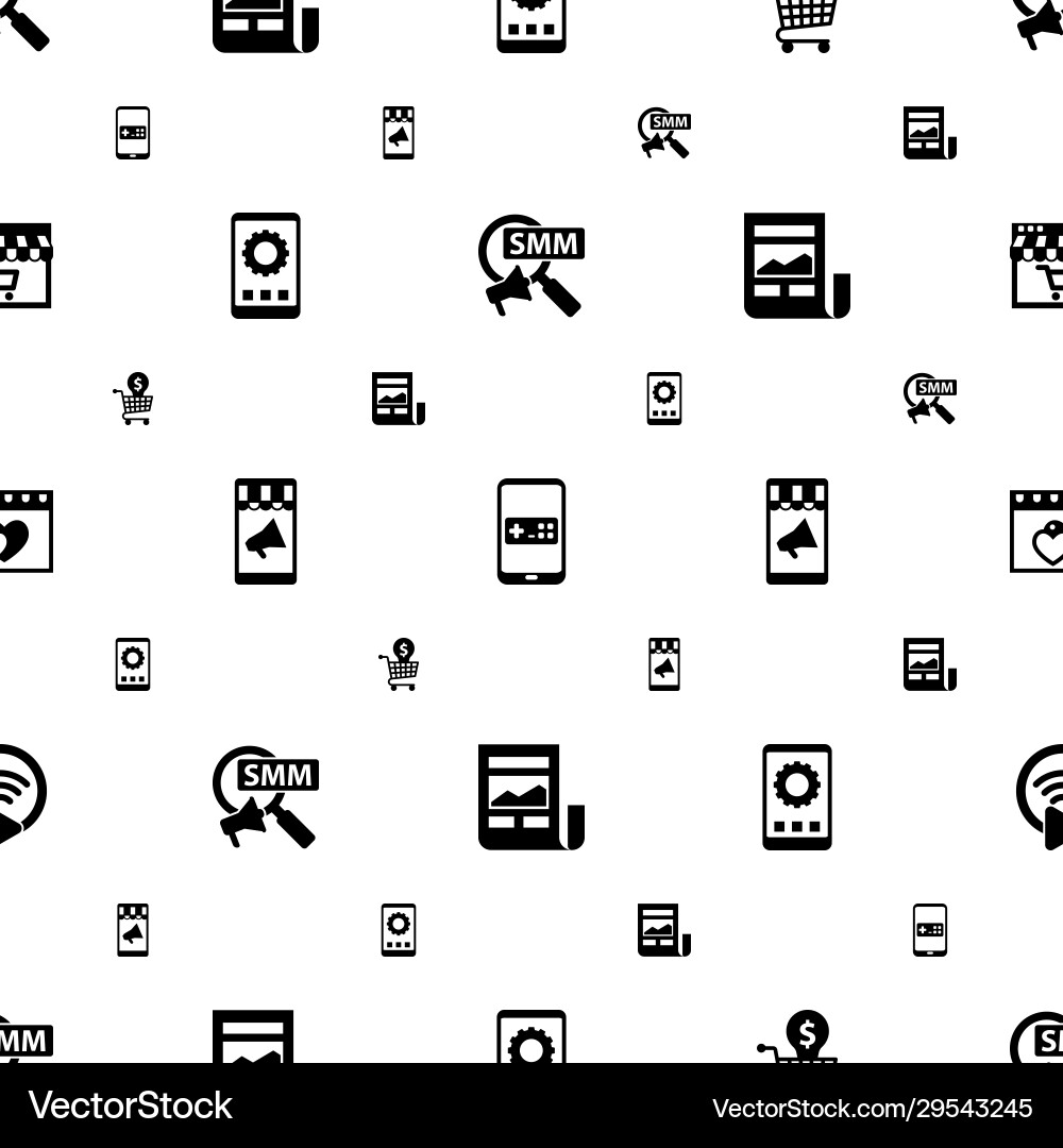 App icons pattern seamless included editable App icons pattern seamless included editable vector image