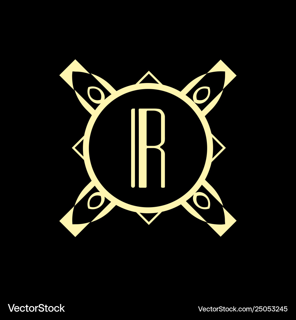 Art deco modern monogram Art deco modern monogram vector image