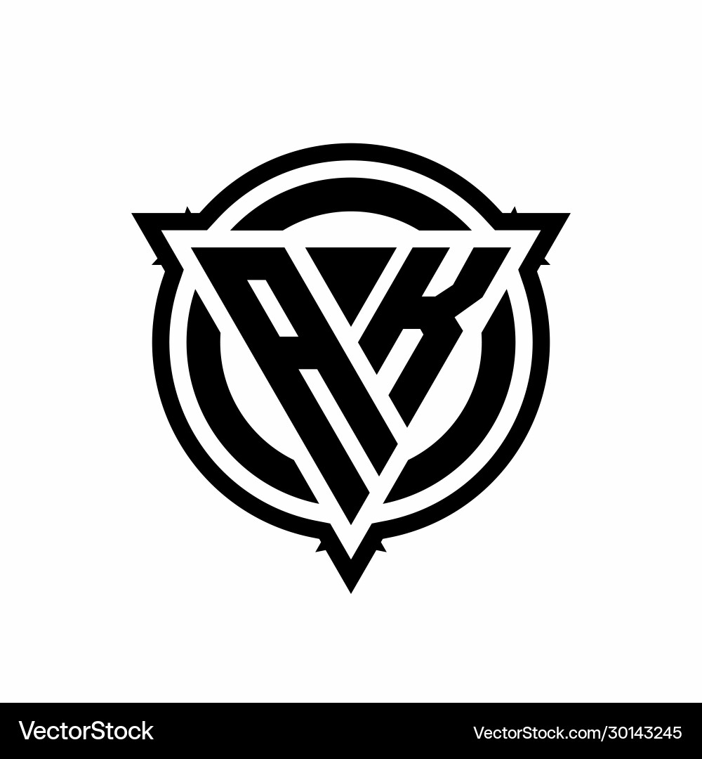 Ax logo with triangle shape and circle Ax logo with triangle shape and circle Vector Image