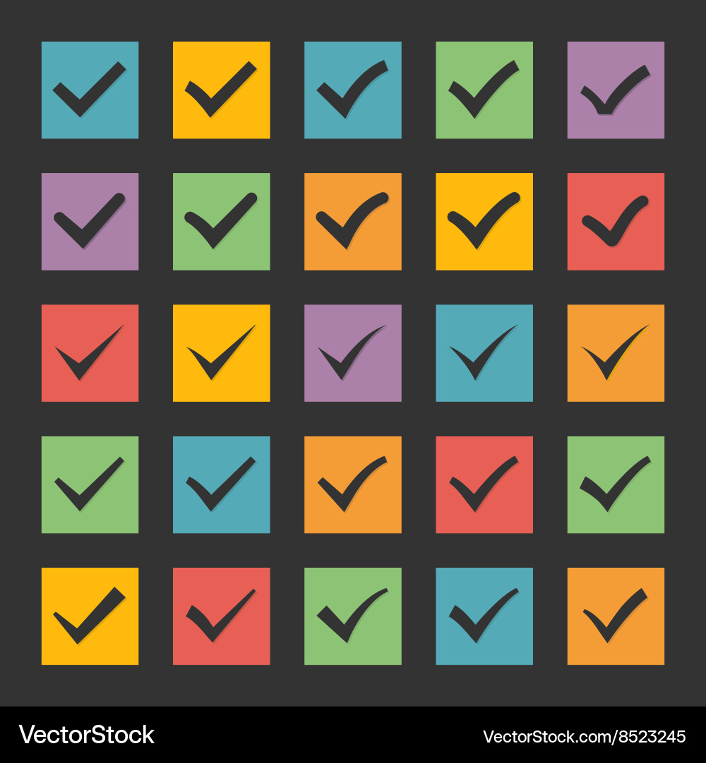 Check marks set vector image