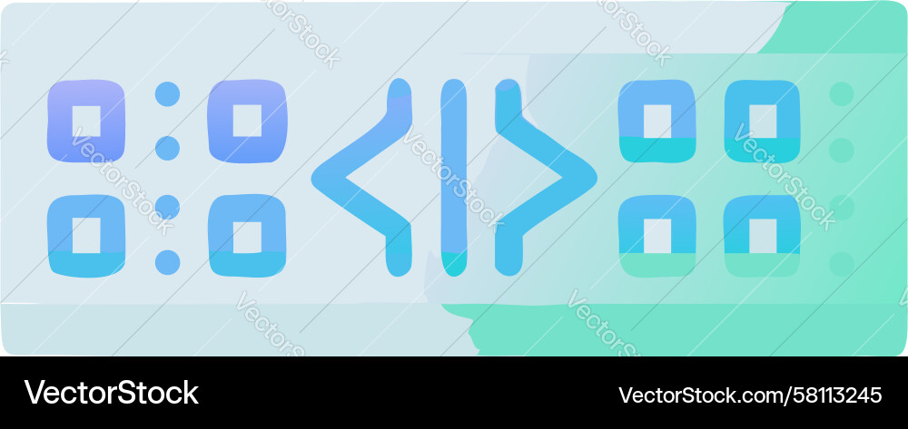 Dynamic Code Stream - AI Generated Vector Image