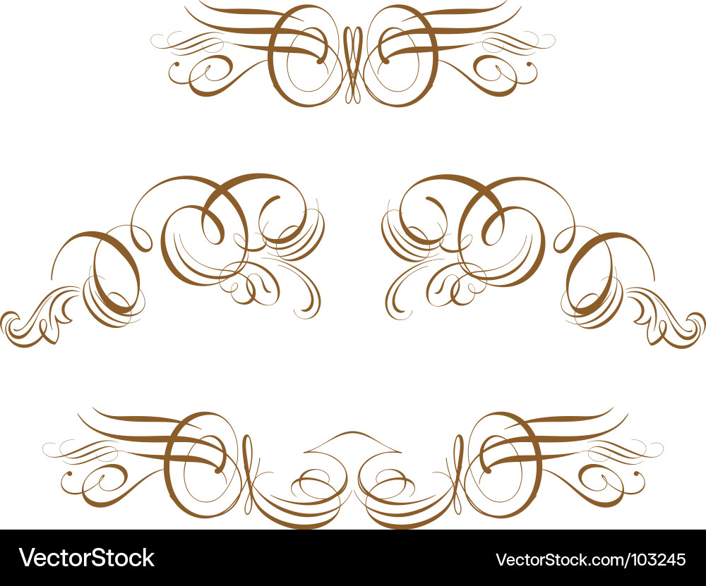 Elegant Scrollwork Vector Image